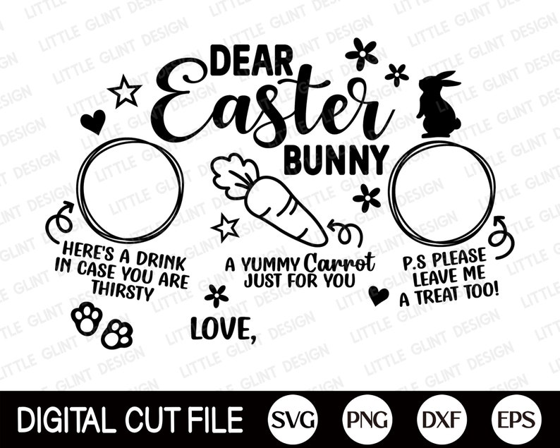 Easter Bunny Tray Svg Easter Svg Carrot Plate Svg Dear Etsy