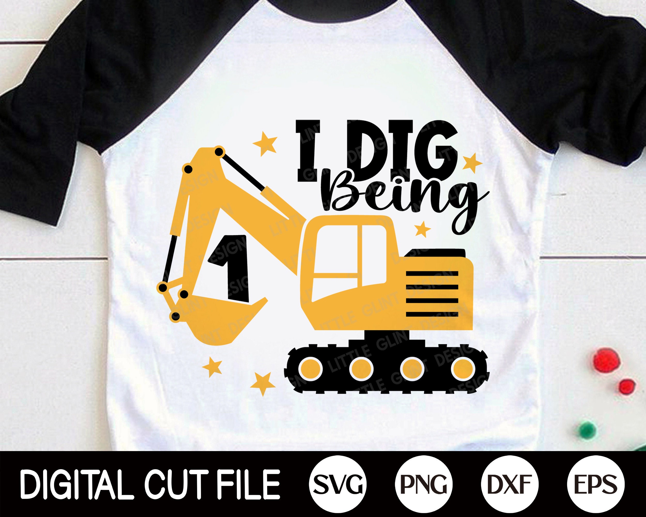 I Dig Being 1 SVG 1st Birthday Boys Svg Excavator Svg Kids - Etsy