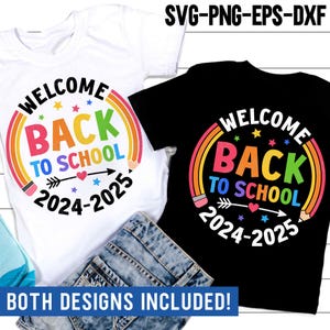 Bem-vindo de volta às aulas 2025 SVG, Primeiro dia de aula SVG, Citação do primeiro dia de aula, Camiseta de professor ou aluno, PNG, Arquivos SVG para Cricut