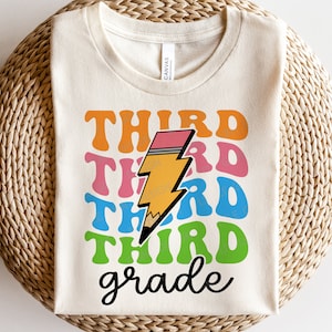 Dritte Klasse SVG PNG, zurück in die Schule SVG, Lehrer der dritten Klasse, Erster Schultag Shirt, SVG-Dateien für Cricut