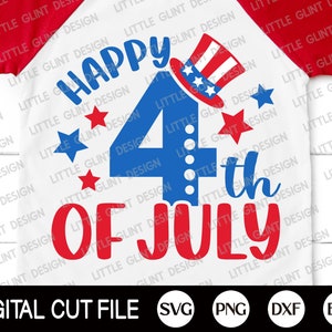 Feliz 4 de julio Svg, Día de la Independencia, Día de los Caídos, 4 de julio Svg, Patriótico Svg, Camisa Americana de La Bandera, Svg Archivos para Cricut