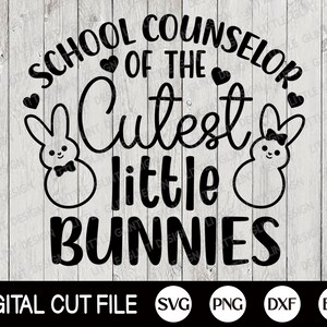 Pasen Svg, schoolbegeleider van de schattigste kleine konijntjes, paashaas Svg, paasleraar, christelijke Svg, Svg-bestanden voor Cricut, silhouet