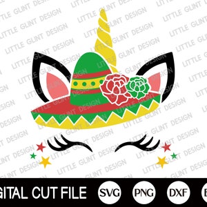 Cinco de Mayo Svg, Unicorn svg, Rose Svg, Margarita Svg, Cinco de Mayo Png, Mexicain avec Licorne, Chemise pour enfants, Dxf, Svg Files For Cricut