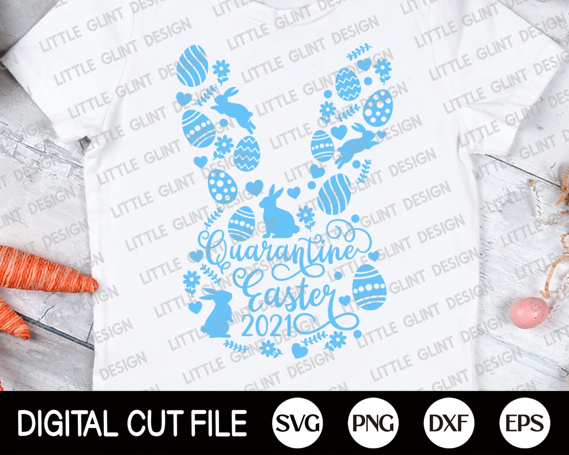 Download Quarantine Easter Svg 2021 Svg Covid Easter Svg Bunny Face ...