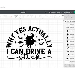 Why Yes Actually I Can Drive A Stick SVG, Halloween Svg, Witch Svg, Halloween Quote Png, Vintage Halloween Shirt Svg, Svg Files For Cricut image 4