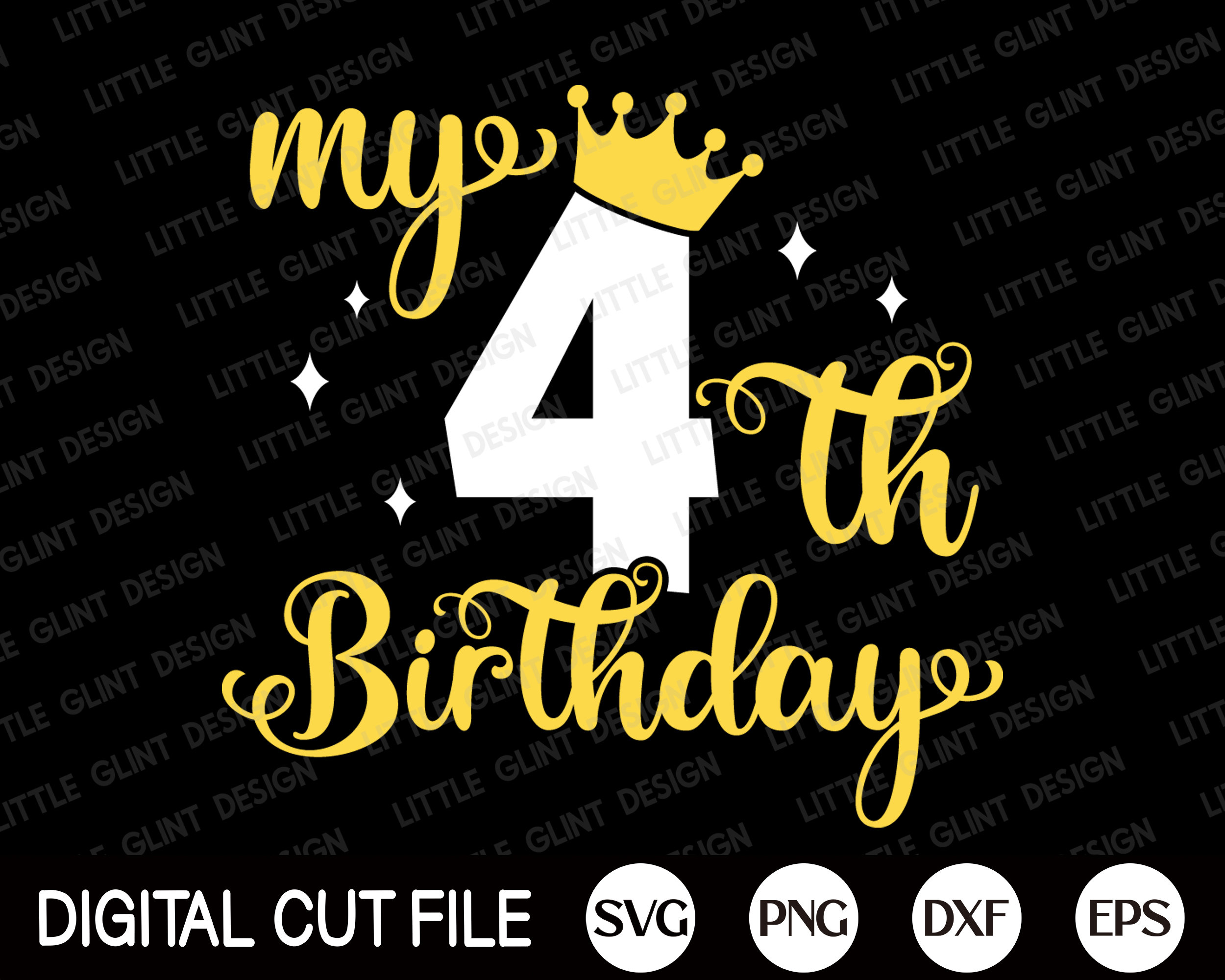 4th Birthday SVG My Fourth Birthday Svg Four Years Old - Etsy India