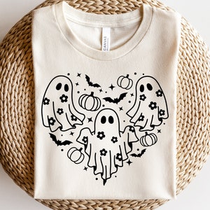 Daisy Ghost SVG, Cute Ghost Halloween Svg, Boo Svg, Ghost Svg, Spooky Season Png, Retro Halloween T-Shirt, Png, Svg Files For Cricut