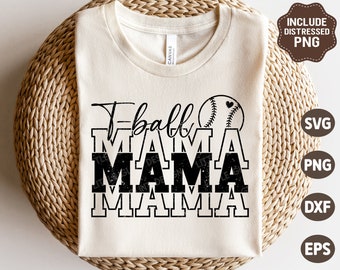 T-ball Mama SVG, Tball Mom SVG, Tee Ball mom Png, Retro Tball Mom Shirt, Sublimation Png, Svg Files For Cricut
