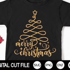 Joyeux Noël Svg, Svg de Noël, arbre de Noël, Tshirt de Noël, fichier de coupe d'arbre de Noël, chemise de vacances, fichiers Svg pour Cricut