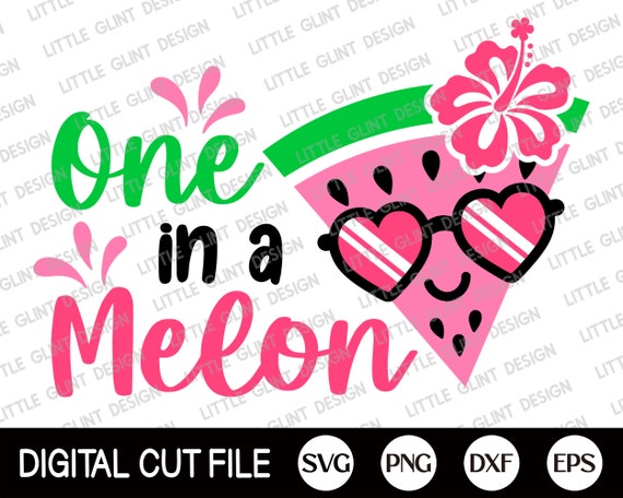 One in a Melon Svg Summer Svg Beach Cut Files Watermelon - Etsy