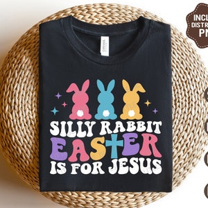 Dummes Kaninchen Ostern ist für Jesus SVG, beunruhigte Ostern SVG, Retro Ostern christliches Shirt Geschenk, Sublimation Png, SVG-Dateien für Cricut