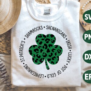Leopard Klee SVG, St Patrick Day SVG, Kleeblatt Svg, Klee Svg, Bauernhaus Schild, Mom Zitat Shirt, Png, Svg Dateien für Cricut, Silhouette