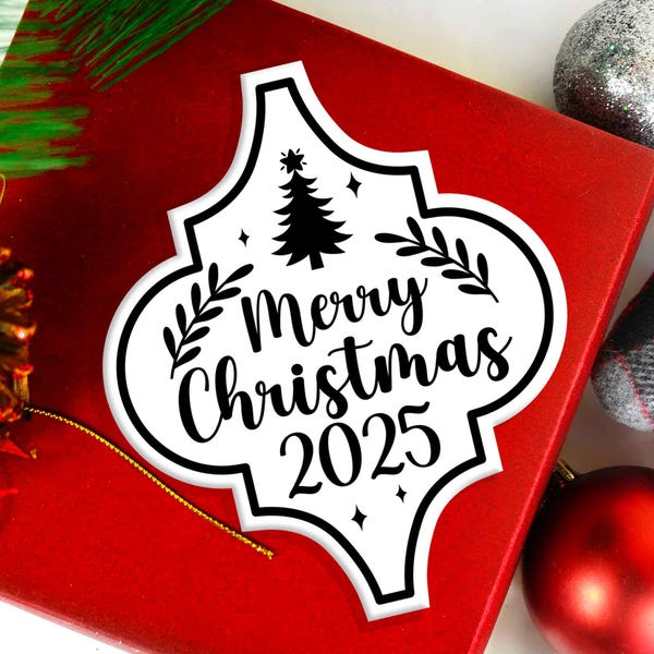 Merry Christmas 2025 SVG, Christmas Svg, Arabesque Ornament, Merry Christmas Png, Funny Christmas Saying, Arabesque, Svg Files for Cricut