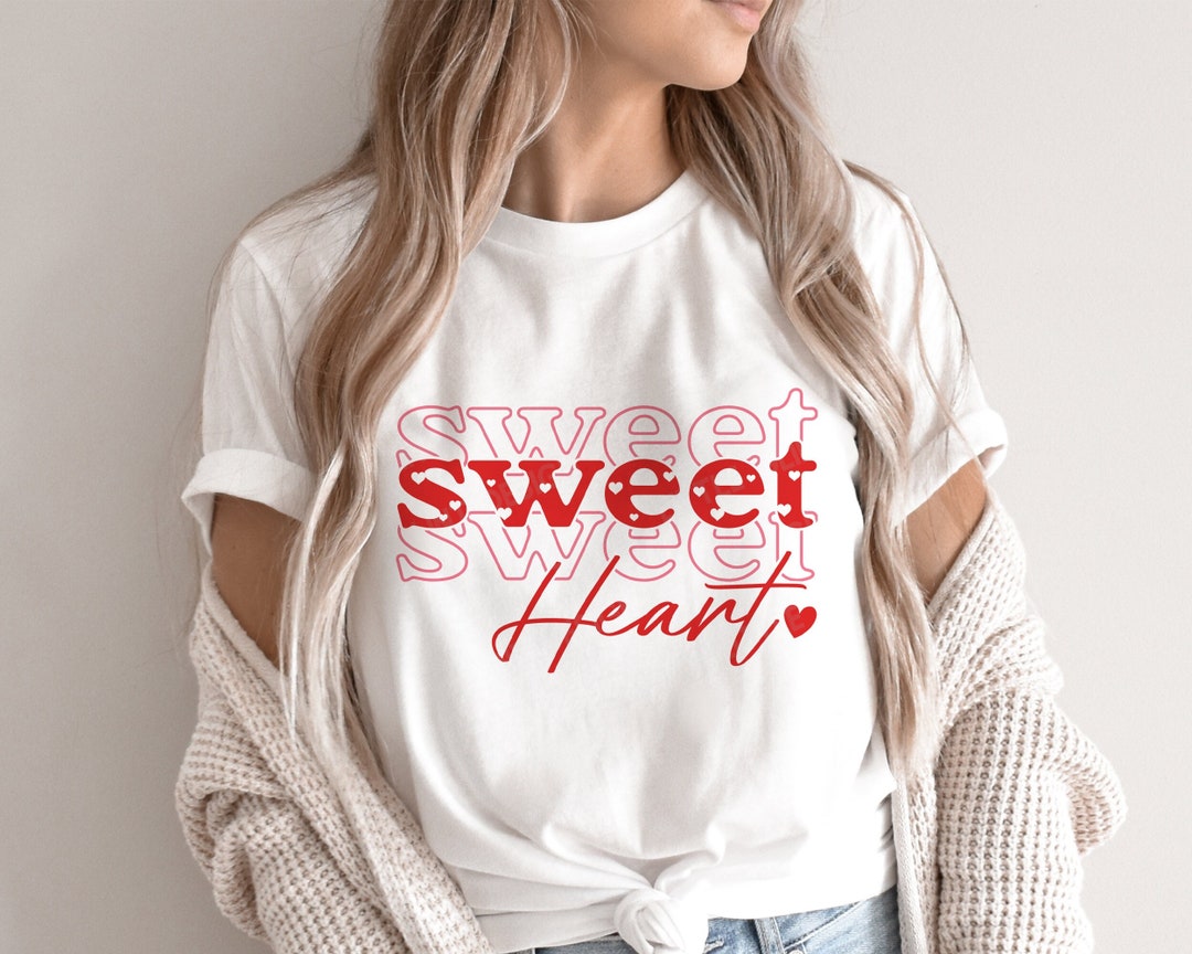 Sweet Heart SVG, Retro Valentine Svg, Valentines Day Shirts for Woman ...