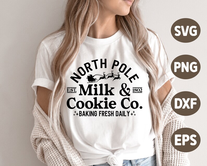 North Pole Milk Cookie Company SVG Christmas Svg Brewing Co - Etsy