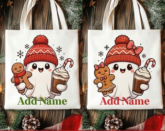 Cute Ghost Christmas PNG Bundle, Cute Christmas Ghost Png, Kids Christmas Png For Shirt, Boojee Ghost Png, Christmas Gift Bag Design