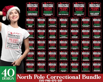 Christmas Family 2025 SVG Bundle, North Pole Correctional PNG, Holiday Png, Christmas Family Matching Shirt, Svg Files for Cricut