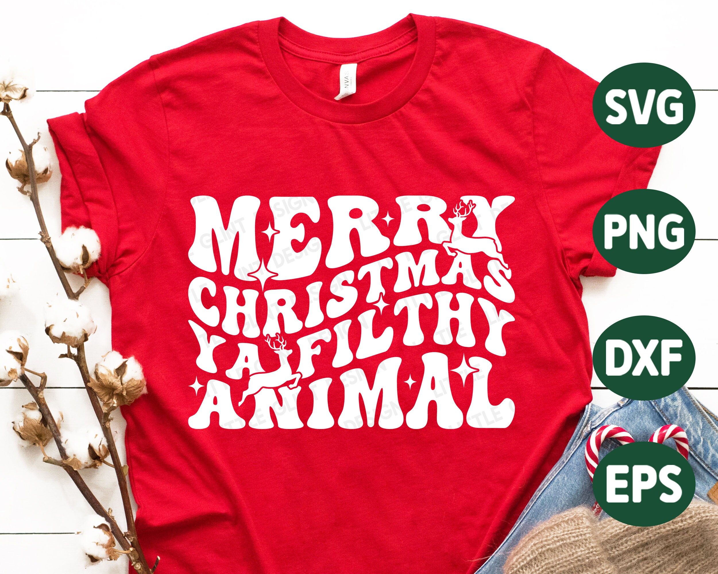 Merry Christmas Ya Filthy Animal SVG Christmas Svg Funny - Etsy