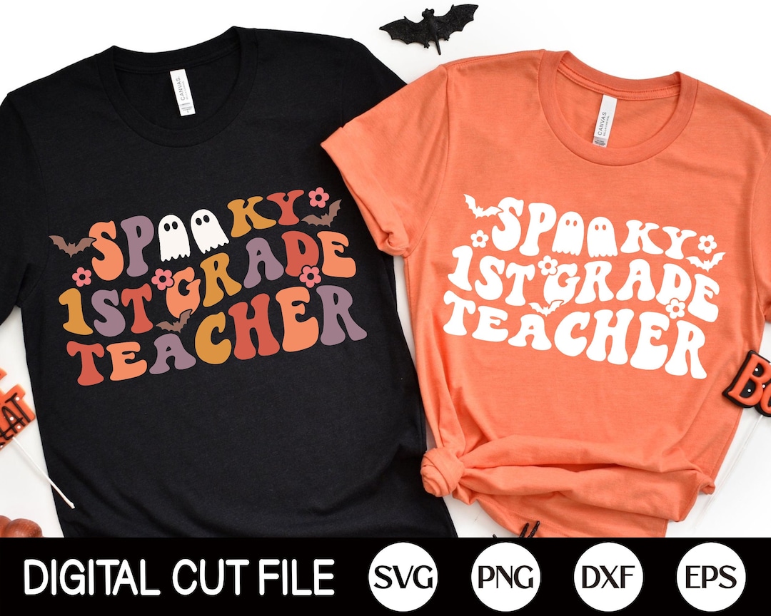 Spooky First Grade Teacher SVG Halloween Svg 1st Grade Svg - Etsy