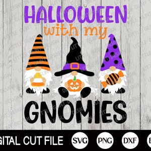 Halloween Svg, Halloween with my Gnomies, Gnome with Pumpkin, Halloween Gnome Svg, Candy Corn Svg, Halloween Shirt Svg, Svg Files For Cricut