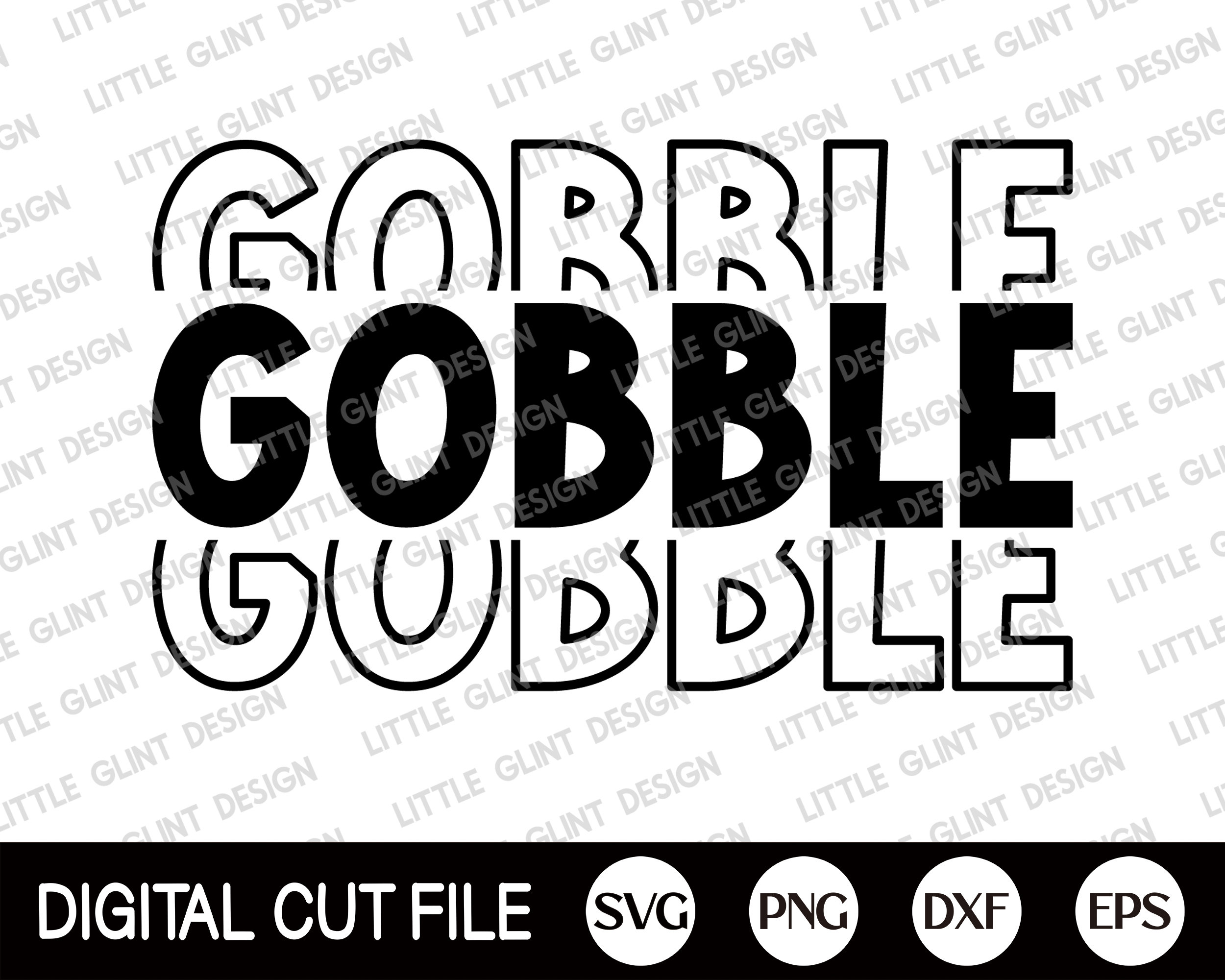 Gobble SVG Thanksgiving Svg Turkey Face Svg Gobble Png - Etsy