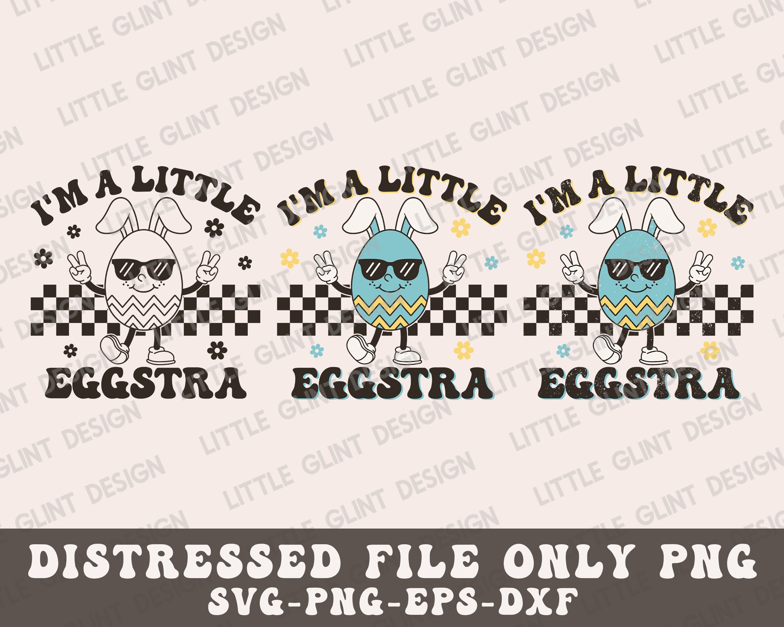 I'm A Little Eggstra SVG PNG, Retro Easter Svg, Easter Egg Png, Boy ...