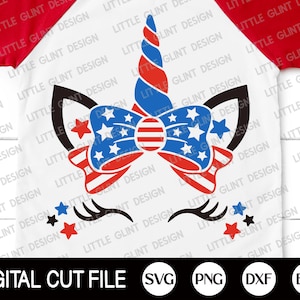 4. Juli Einhorn Svg, amerikanische Einhorn, Unabhängigkeitstag, Memorial Day Girl Shirt, vierten Juli, amerikanische Flagge, Svg Dateien für Cricut
