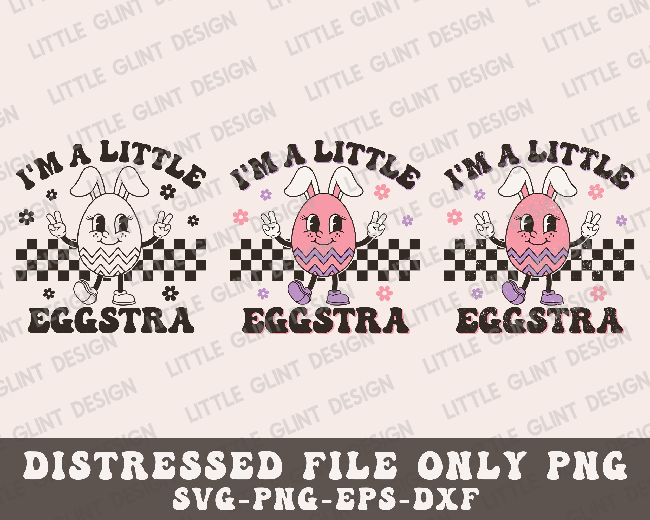 I'm A Little Eggstra SVG PNG, Retro Easter Svg, Easter Egg Png, Girl ...