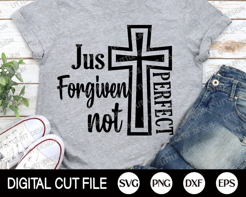 Download Christian Svg Not Perfect Just Forgiven Svg Easter Svg | Etsy
