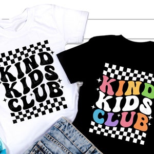 Kind Kids Club SVG, Svg de retour à l’école, Kind Is Cool Svg, chemise rétro pour enfants, fichiers Svg pour Cricut