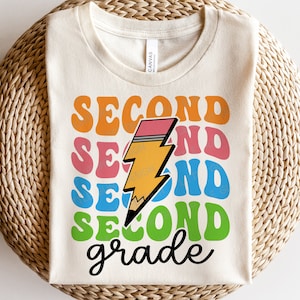 Second Grade SVG PNG, Back To School Svg, 2nd Grade Teacher Svg, First Day of School Shirt, Svg Files For Cricut