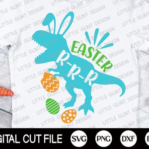 Easter-R-R-R Svg, Easter Svg, Bunny Saurus Svg, Dinosaur Svg, Easter Bunny Svg, Funny T Rex Sayings, Dino, Svg Files For Cricut, Silhouette