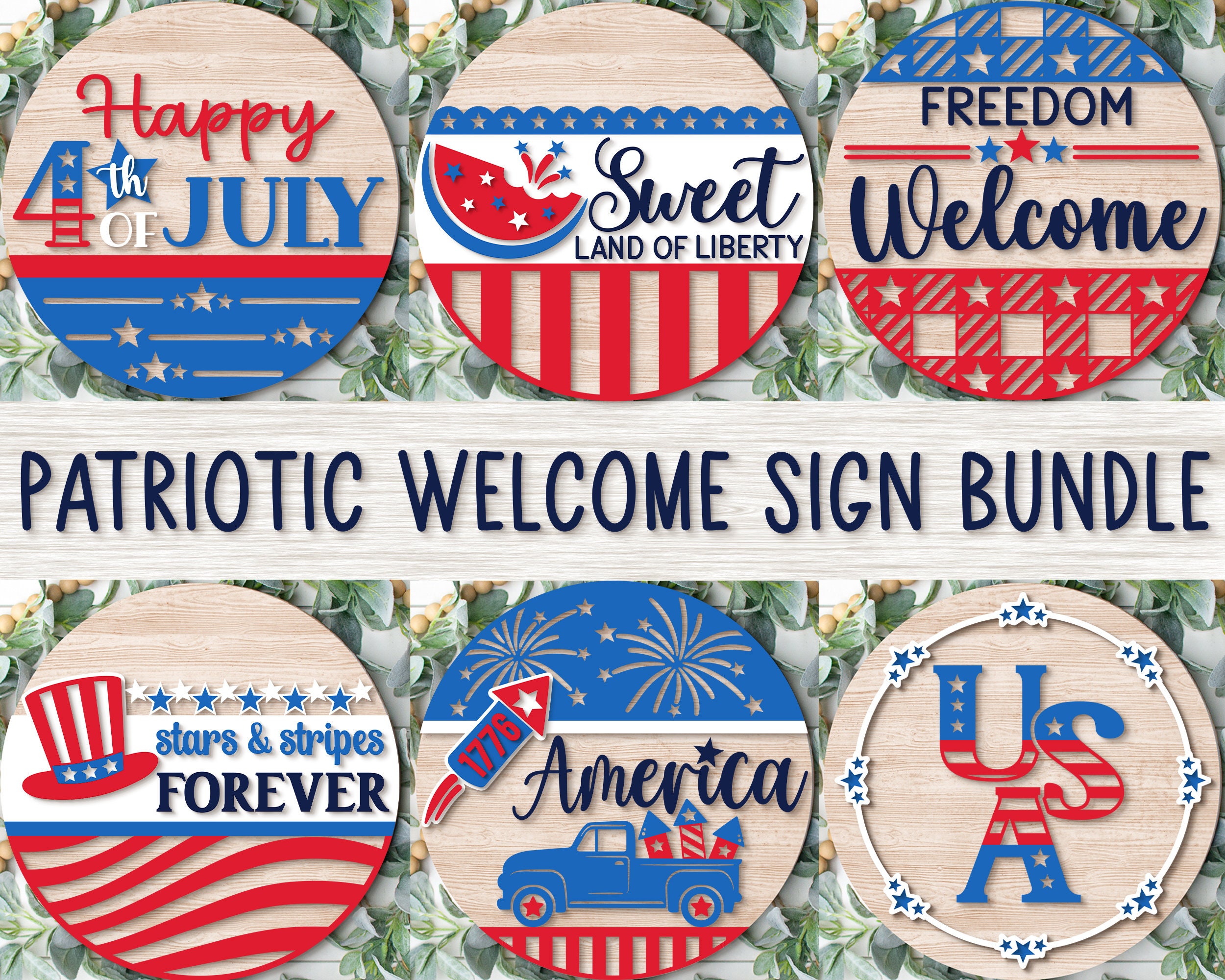 Papercraft Embellishments Independence Day porch sign Olympics decor