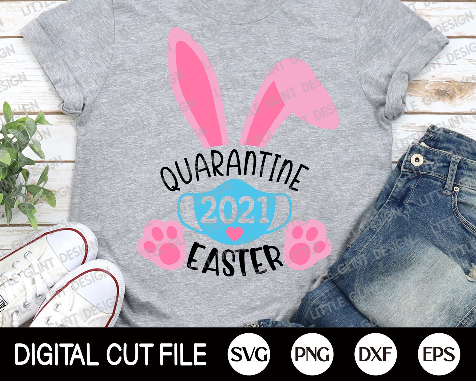 Download Quarantine Easter Svg Covid Easter Svg 2021 Svg Bunny Face ...