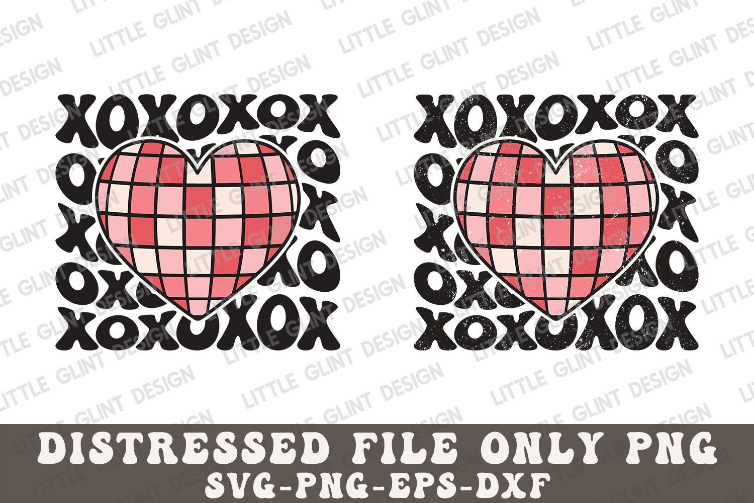 XOXO SVG, Retro Valentine SVG, Love Svg, Groovy Valentine Heart Png ...