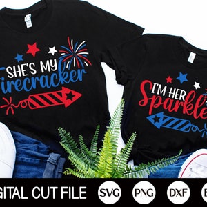 4. Juli Paare Svg Bundle, ich bin ihr Sparkler, Unabhängigkeit Tag, Gedenktag, amerikanische lesbische paar Shirt, USA, Svg Dateien für Cricut
