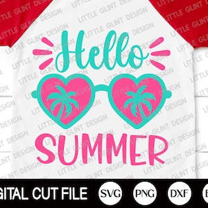 Hallo Zomer Svg, Zomer Svg, Beach Cut Files, Vakantie mode, Hello Summer Png, Zomer Porch Sign, Laatste schooldag, Svg Files Voor Cricut