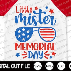 Kleine Mister Memorial Tag Shirt, Gedenktag Svg, Unabhängigkeit Tag Svg, Merica Svg, Usa, amerikanische Flagge junge Shirt, Svg Dateien für Cricut