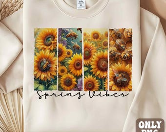 Spring Vibes PNG, Spring Coquette Png, Floral Spring Png, Brushstroke Spring Png, Sublimation Design