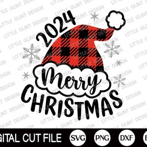 2024 Merry Christmas SVG, kerst SVG, kerstmuts, grappig kerstshirt, kerstcadeau voor kinderen, sublimatie png, svg-bestanden voor de Cricut