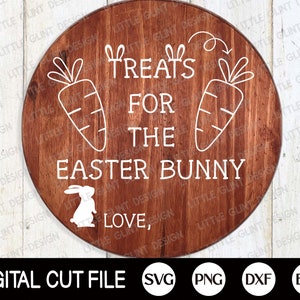 Easter Bunny Plate Svg, Easter Svg, Dear Easter Bunny Tray Svg, Carrot Plate Svg, Bunny Plate Dxf, Svg Files For Cricut, Silhouette