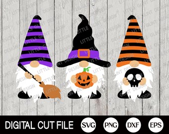 Gnome with Pumpkin Svg, Halloween Svg, Halloween Gnome, Witch Gnome Clip Art, Halloween Costume, Halloween Shirt Svg, Svg Files For Cricut