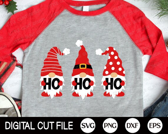 Hohololo Women's Funny Christmas T-Shirt - Gnome & Xmas Lights Graphic Print Holiday Tee