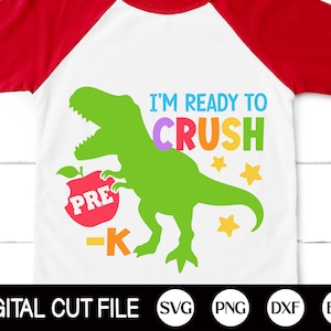 Estoy listo para aplastar Pre-k Svg, Dinosaur Svg, Back to School Svg, Dinosaur Pre-k, T-Rex Shirt, Gift for Kinder Shirt, Svg Files For Cricut