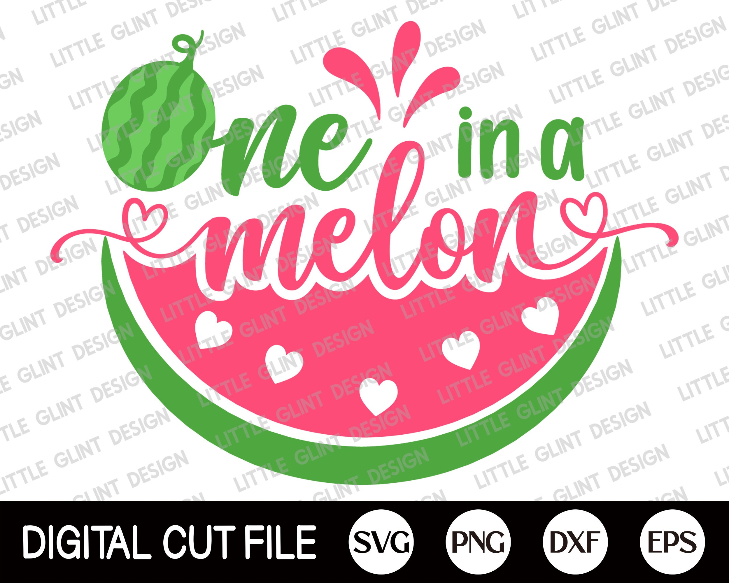 One in a Melon Svg, Summer Svg, Watermelon Svg, Beach Cut Files ...