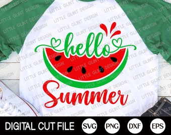 Hola signo de verano Svg, Sandía Svg, Verano Svg, Archivos de corte de verano, Hola png de verano, Letrero de porche de verano, Archivos svg para cricut