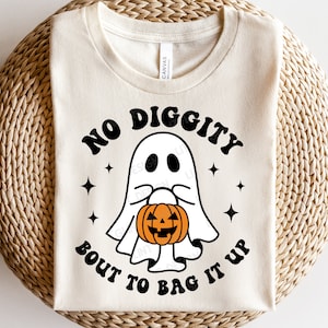 No Diggity Bout To Bag It Up SVG, Svg Halloween, Svg fantôme mignon, garçon Halloween Png, Retro Halloween Shirt Svg, fichiers Svg pour Cricut