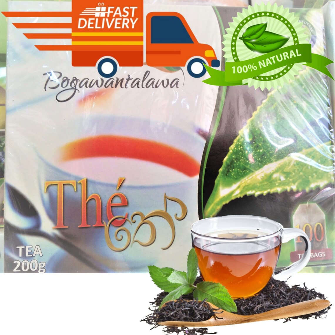 Ceylon 100 Black TEA Bags Bogawanthalawa Pure Original High Etsy