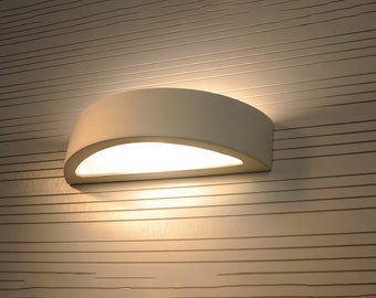 Lámpara de pared de cerámica ORION / Lámpara minimalista / Decoración de pared / Lámpara de pared blanca / Aplique de pared / iluminar hacia arriba y hacia abajo / HECHO A MANO