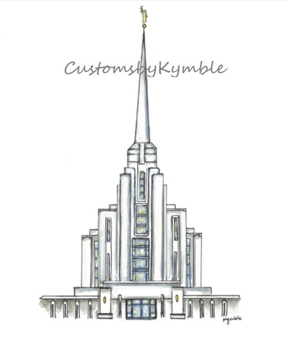 Rexburg Idaho Temple Print Rexburg Idaho Temple Painting | Etsy